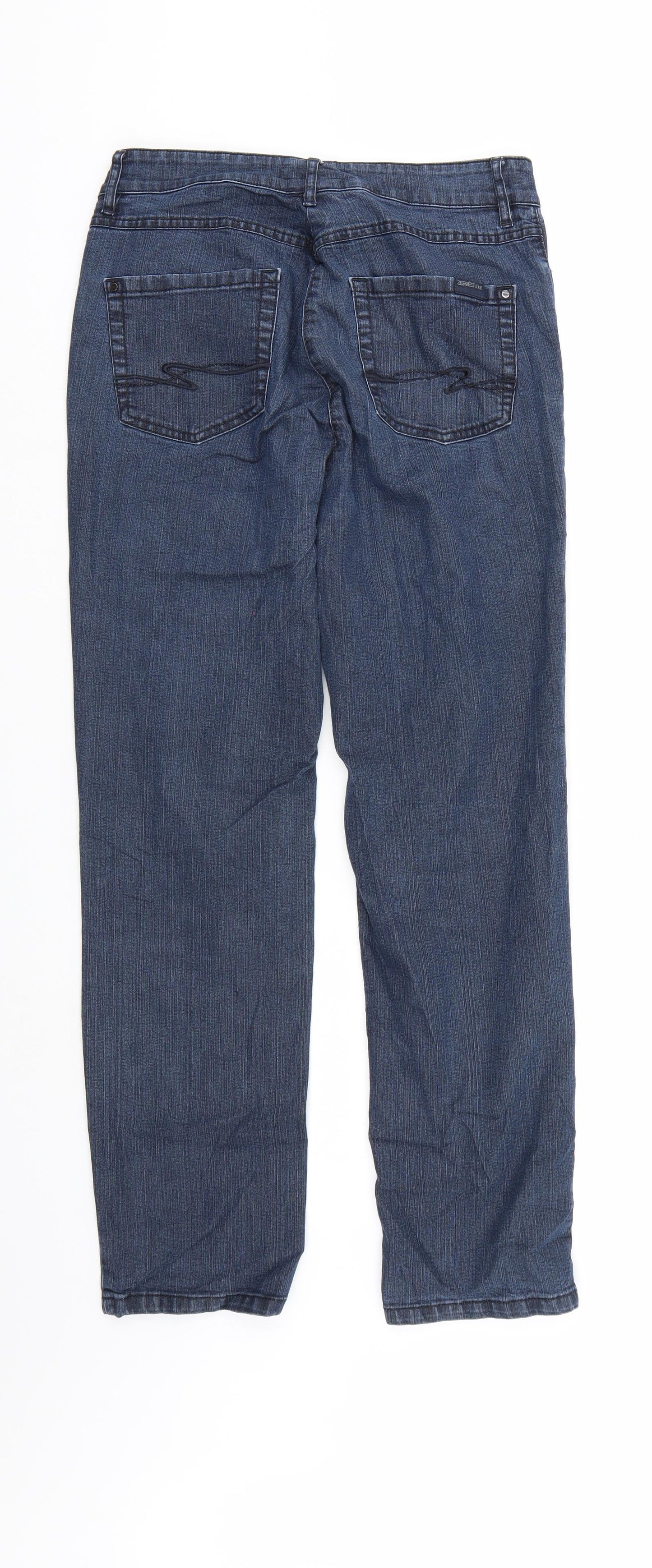 Womens UK Size 12 ZERRES Regular Fit Straight Blue Jeans