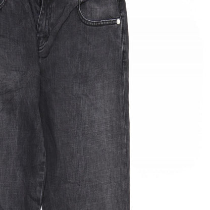 Xanaka Womens Black  Denim Straight Jeans Size 12 L32 in