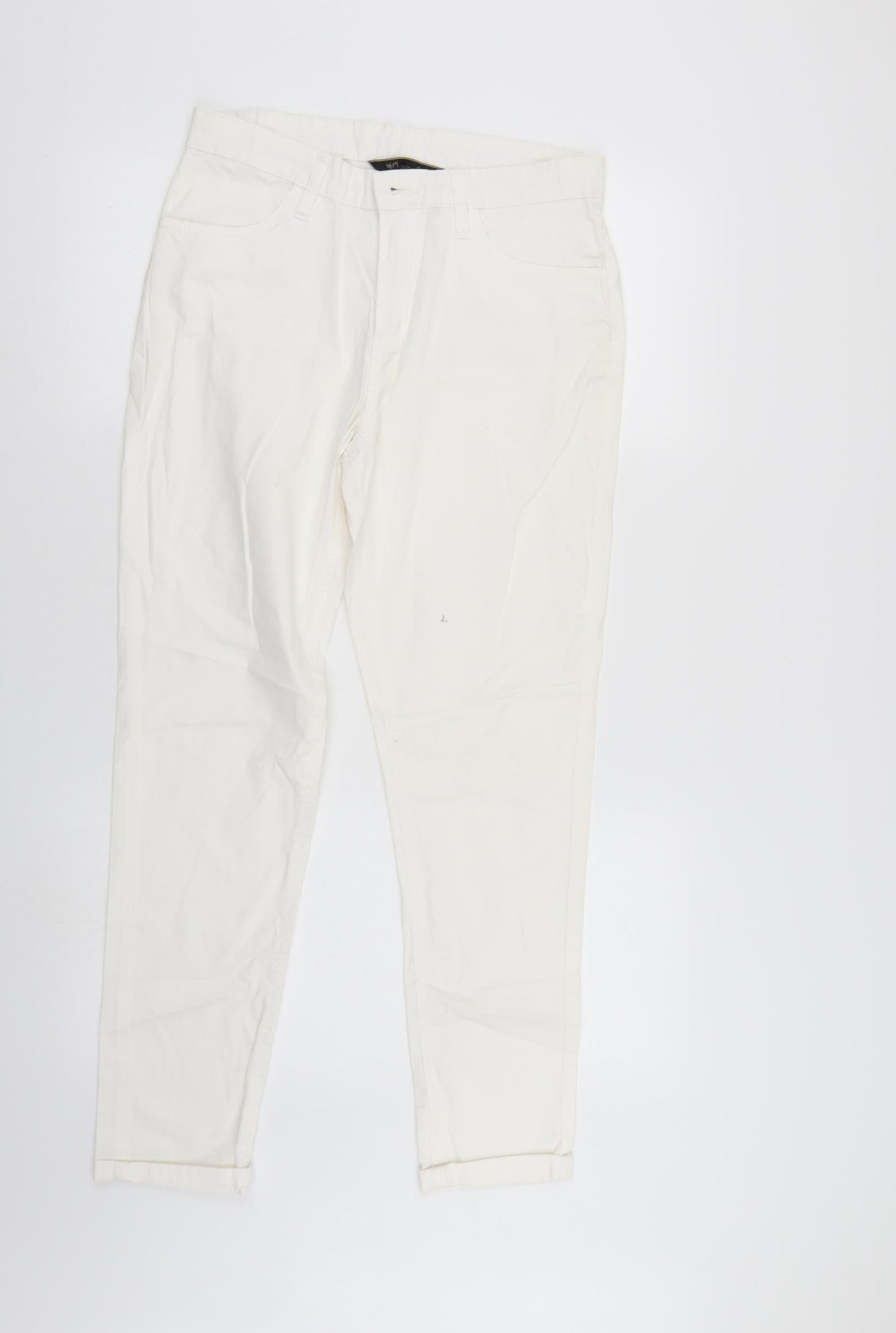 Originals Womens White  Denim Straight Jeans Size 10 L27 in