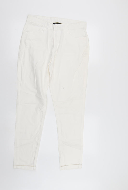 Originals Womens White  Denim Straight Jeans Size 10 L27 in