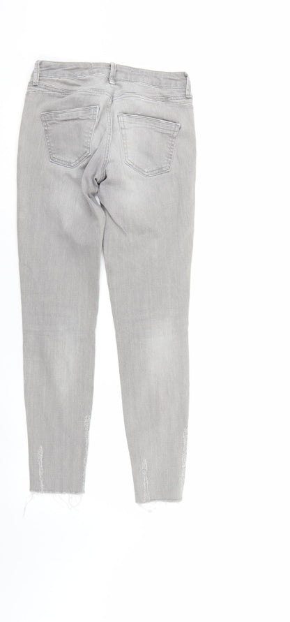 Denim & Co. Womens Grey  Denim Skinny Jeans Size 4 L25 in