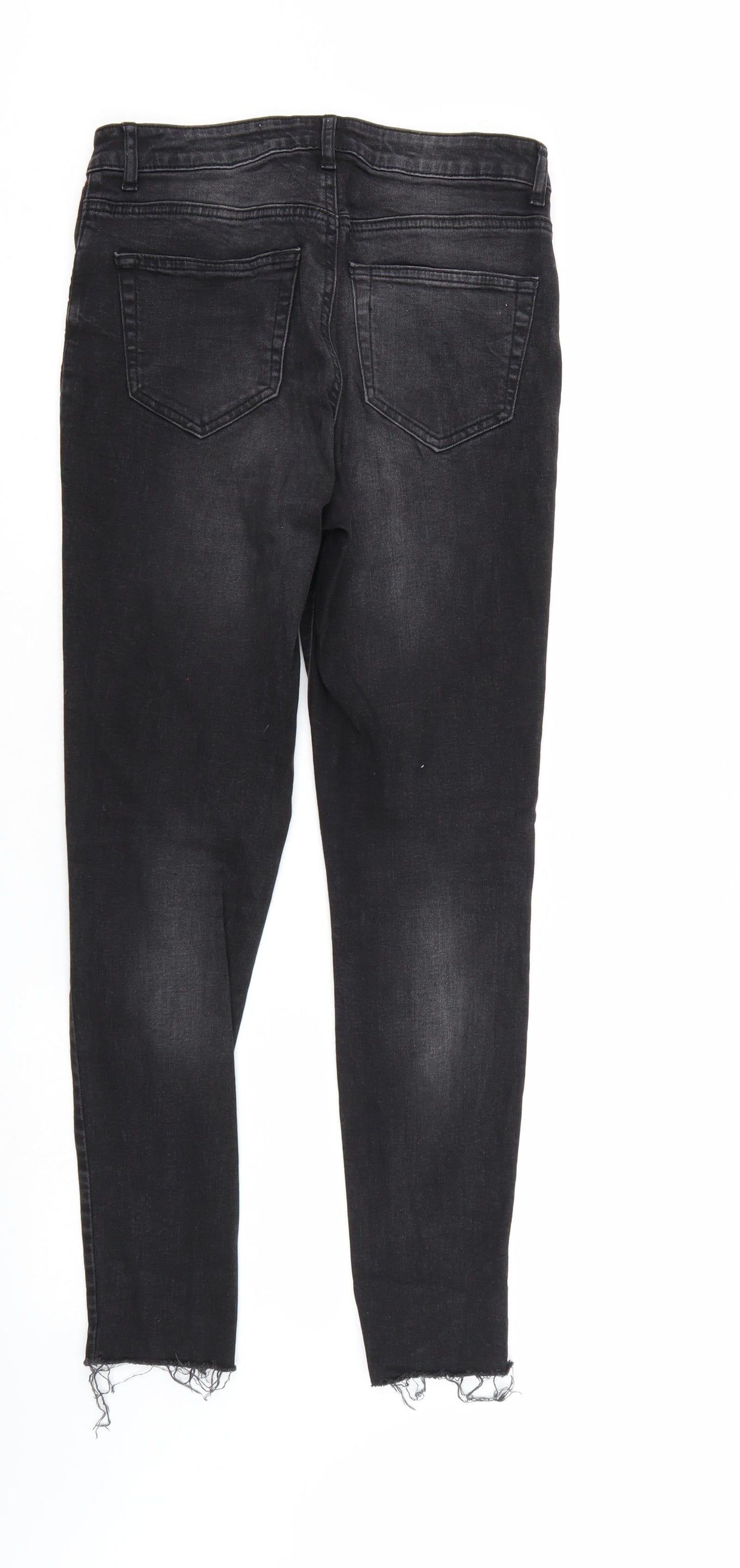 Denim & Co. Womens Black  Denim Tapered Jeans Size 10 L27 in