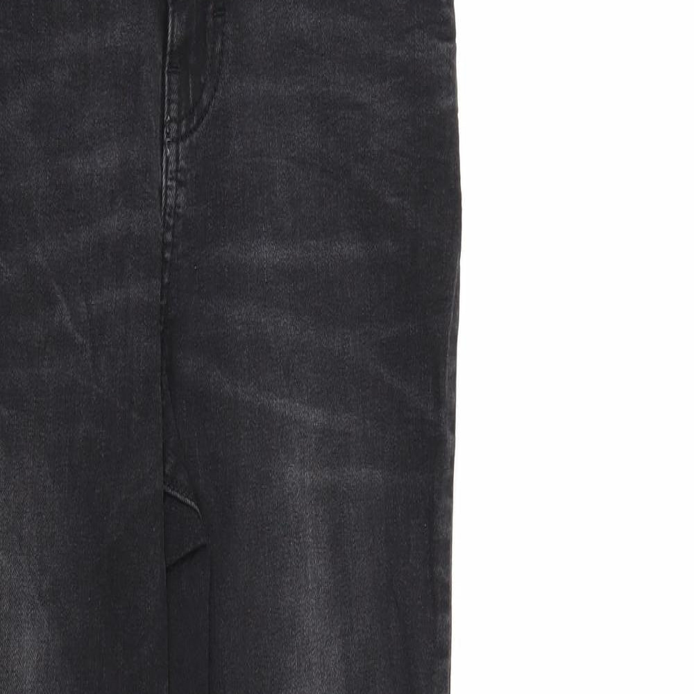 Denim & Co. Womens Black  Denim Tapered Jeans Size 10 L27 in