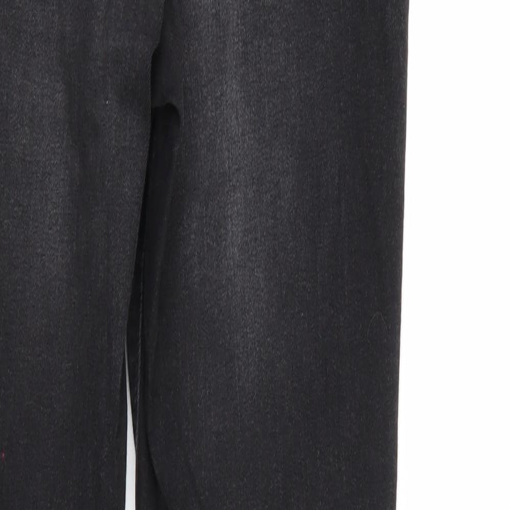 Denim & Co. Womens Black  Denim Tapered Jeans Size 10 L27 in