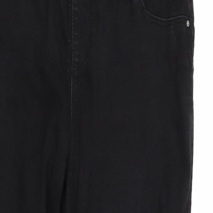 Denim & Co. Womens Black  Denim Straight Jeans Size 12 L27 in