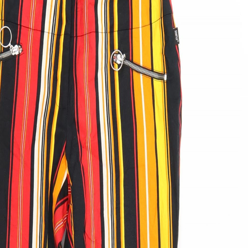 Simple Womens Multicoloured Striped  Trousers  Size 10 L25 in