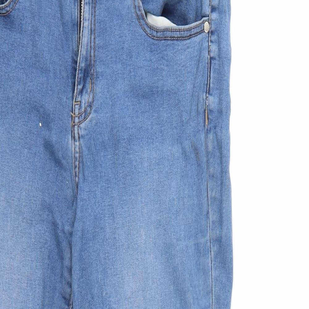Denim & Co. Womens Blue  Denim Straight Jeans Size 10 L25 in