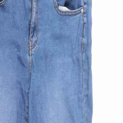 Denim & Co. Womens Blue  Denim Straight Jeans Size 10 L25 in