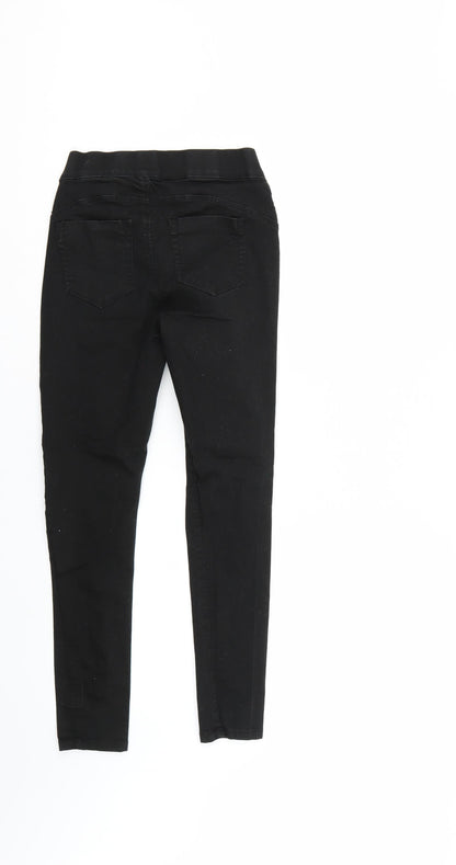 Denim & Co. Womens Black  Denim Tapered Jeans Size 10 L25 in