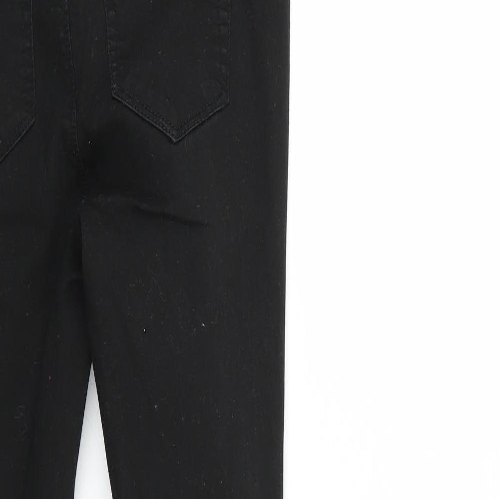 Denim & Co. Womens Black  Denim Tapered Jeans Size 10 L25 in