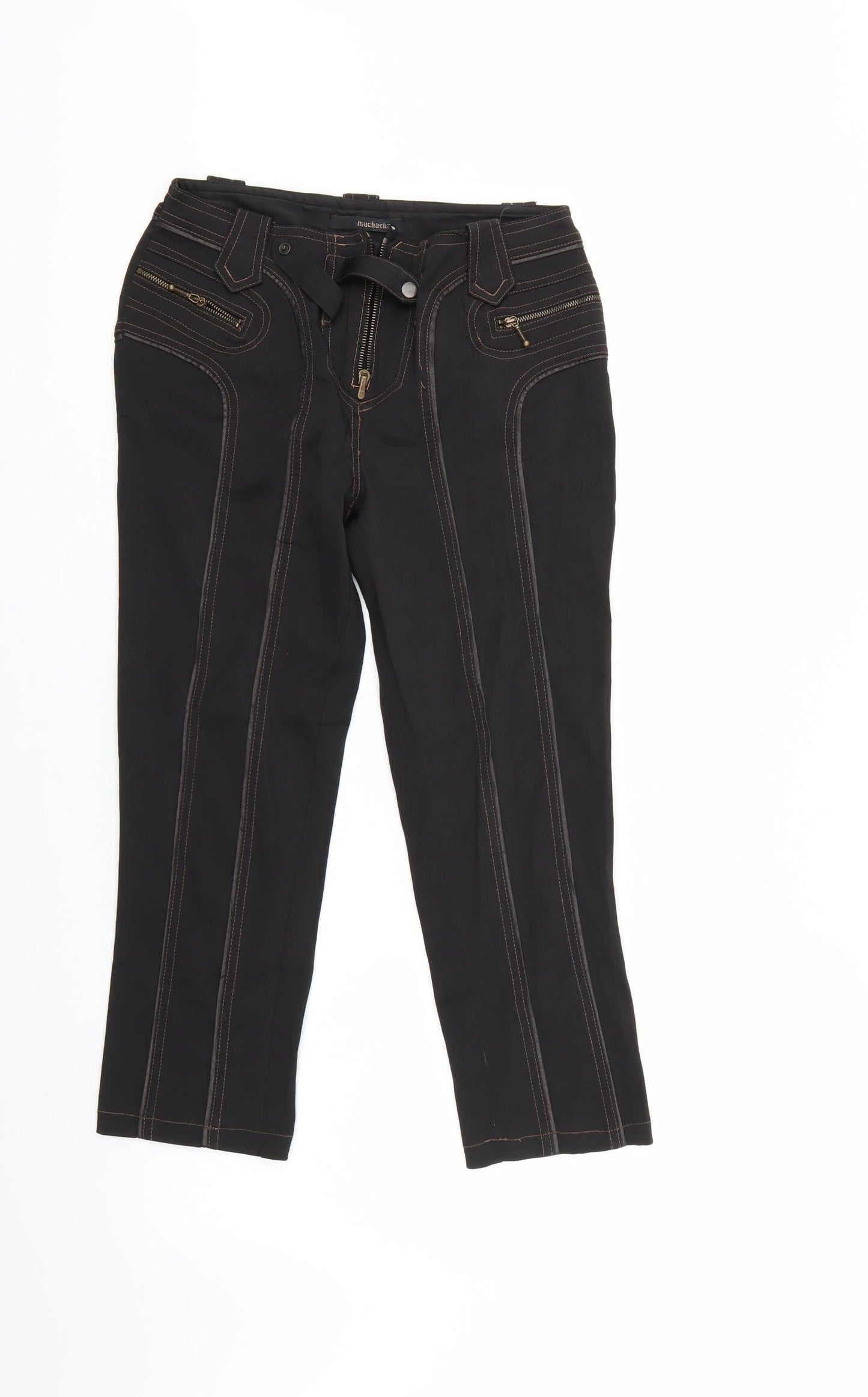 muchacha Womens Brown  Denim Cropped Jeans Size 10 L23 in