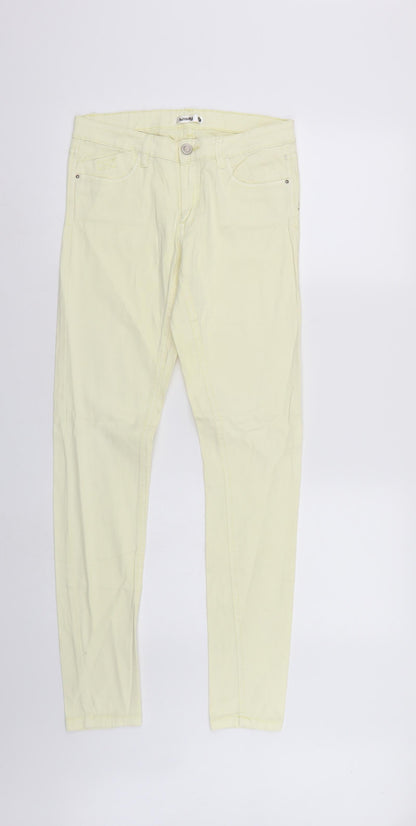 Womens UK Size M Sinsay Regular Fit Tapered Yellow Jeans