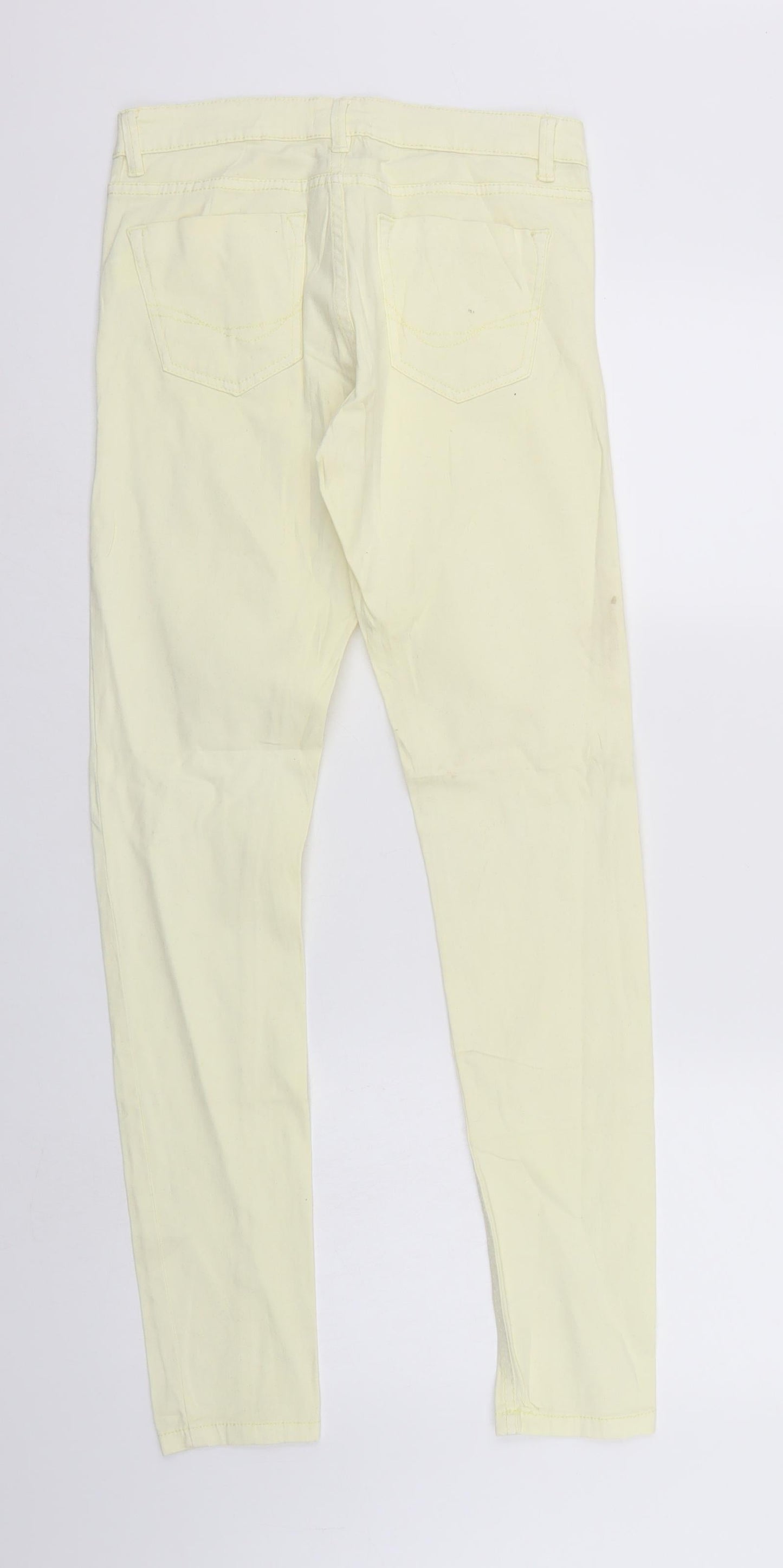 Womens UK Size M Sinsay Regular Fit Tapered Yellow Jeans