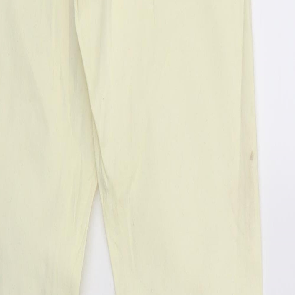 Womens UK Size M Sinsay Regular Fit Tapered Yellow Jeans