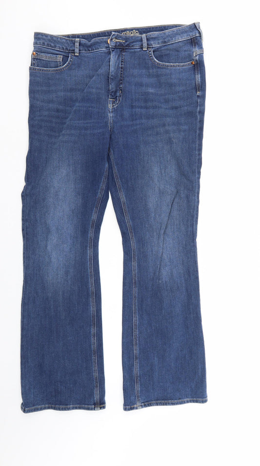 M&S Womens Blue  Denim Bootcut Jeans Size 38 in L27 in