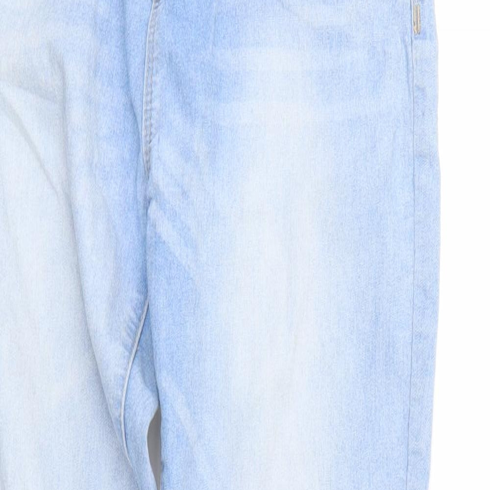 Denim & Co. Womens Blue  Denim Straight Jeans Size 14 L28 in