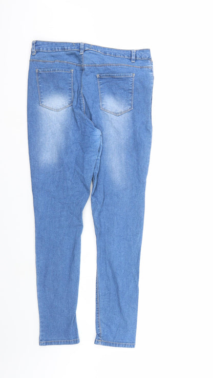 Oakridge Womens Blue  Denim Straight Jeans Size 14 L28 in
