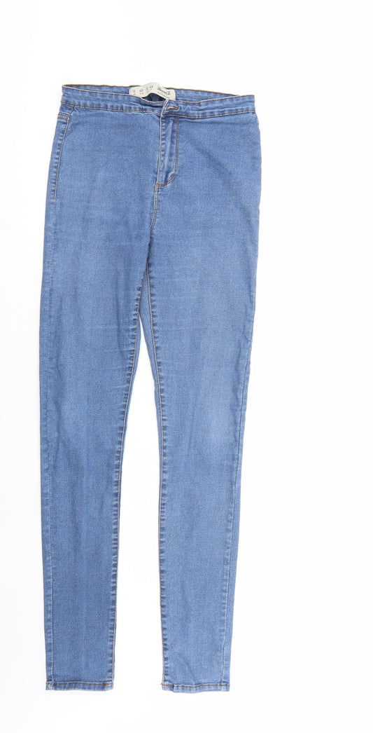 Denim & Co. Womens Blue  Denim Straight Jeans Size 12 L31 in