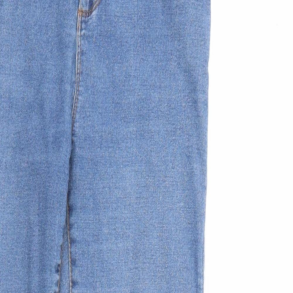 Denim & Co. Womens Blue  Denim Straight Jeans Size 12 L31 in
