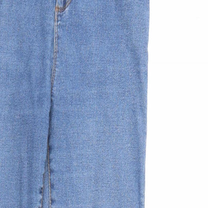Denim & Co. Womens Blue  Denim Straight Jeans Size 12 L31 in