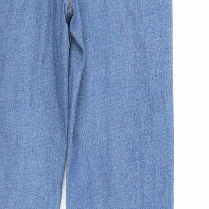 Denim & Co. Womens Blue  Denim Straight Jeans Size 12 L31 in