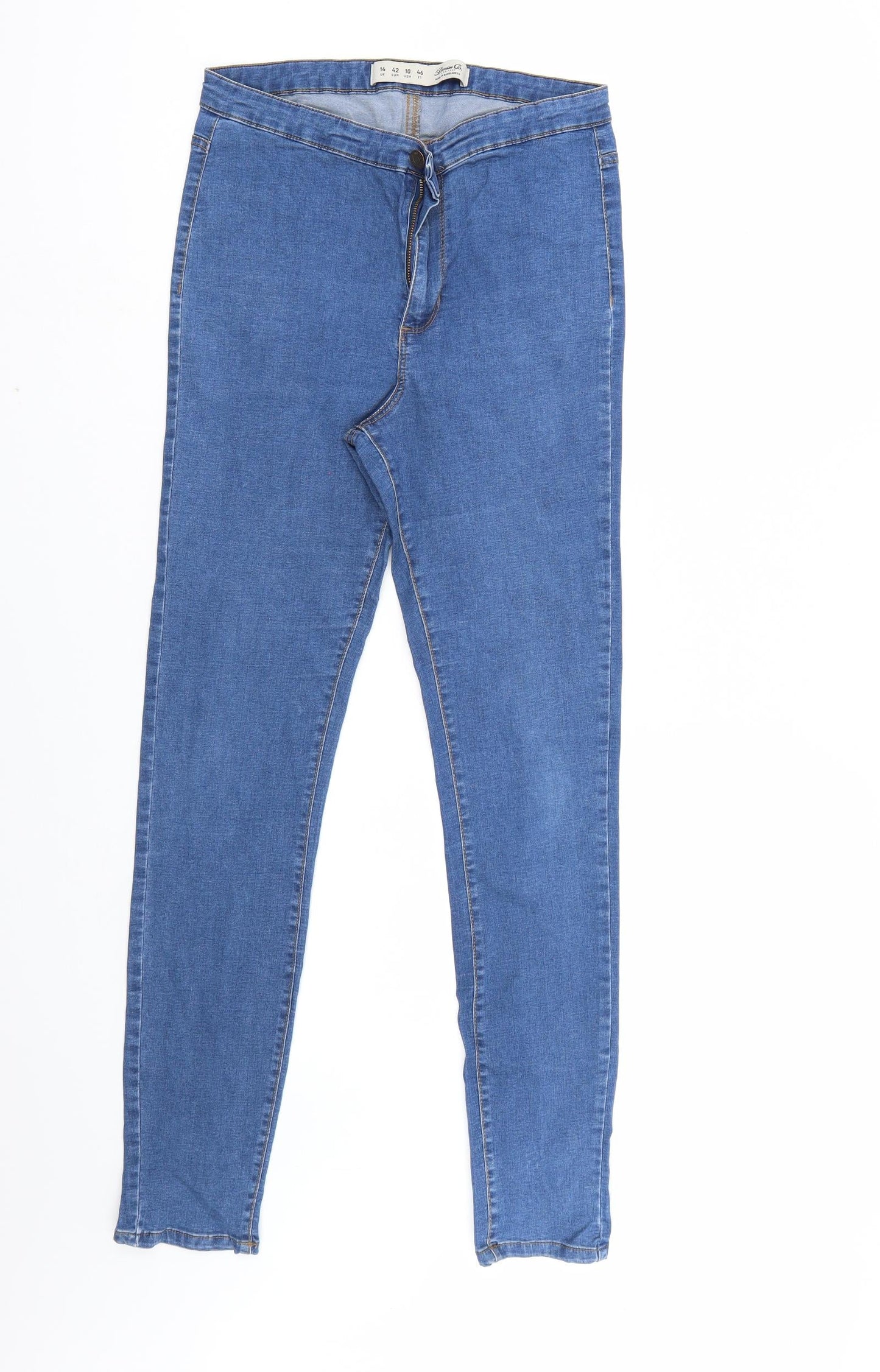 Denim & Co. Womens Blue  Denim Tapered Jeans Size 14 L29 in