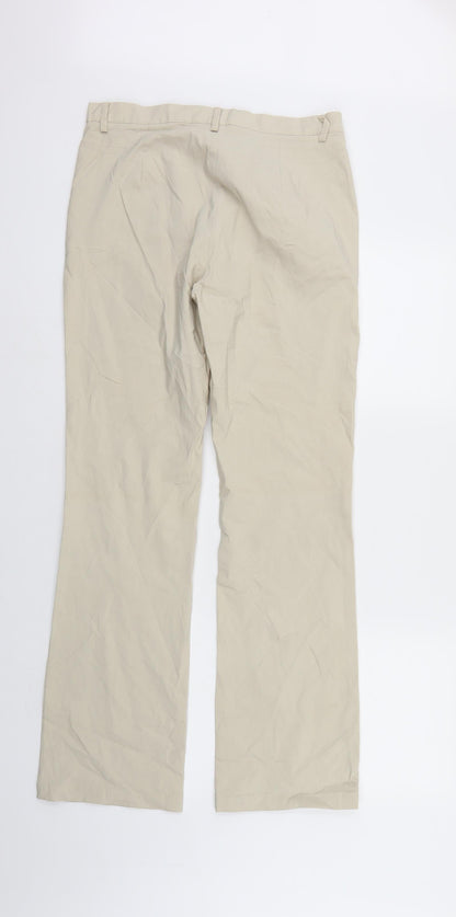 EXLINDEXLIND Womens Ivory   Trousers  Size 14 L30 in