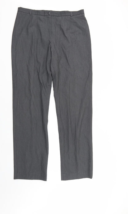 Womens UK Size 14 Punt Roma Regular Fit  Grey Trousers
