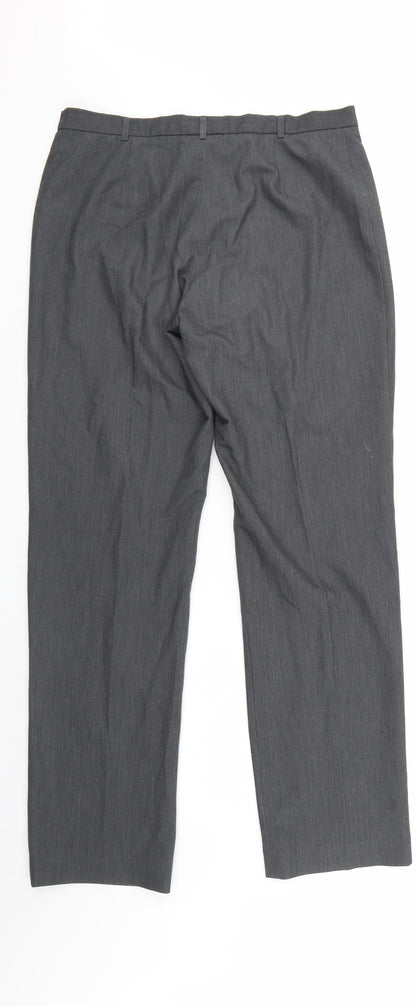 Womens UK Size 14 Punt Roma Regular Fit  Grey Trousers