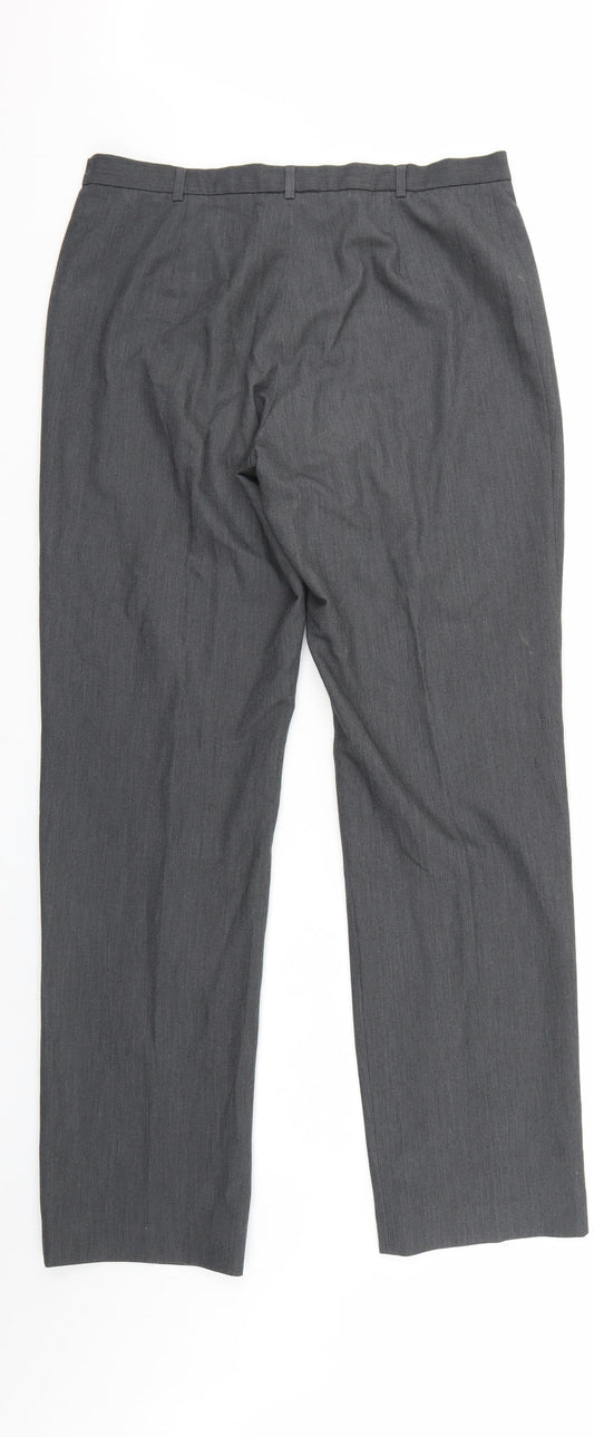 Womens UK Size 14 Punt Roma Regular Fit  Grey Trousers