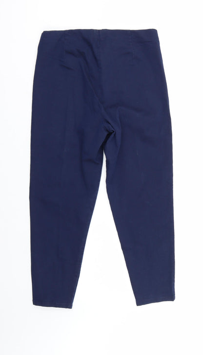 George Womens Blue   Trousers  Size 14 L24 in - Elastic Waist