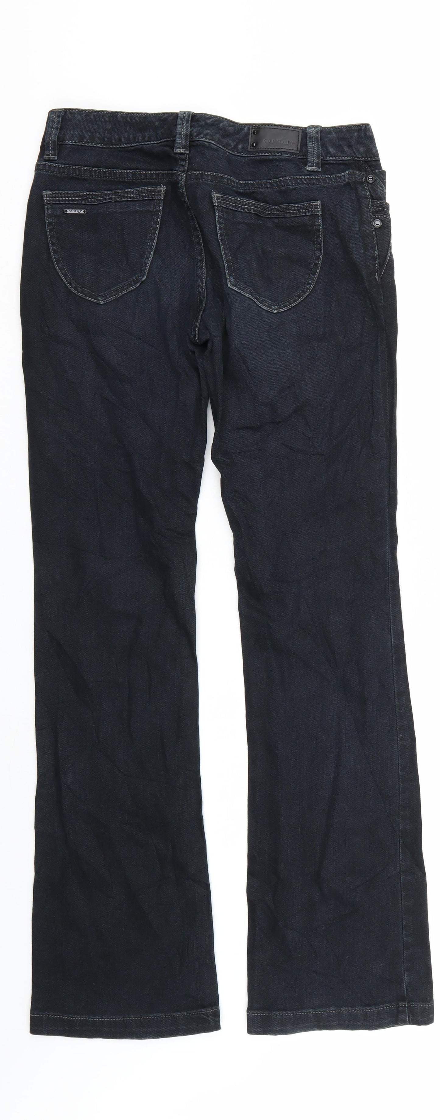 ORSAY Womens Black  Denim Straight Jeans  L31 in