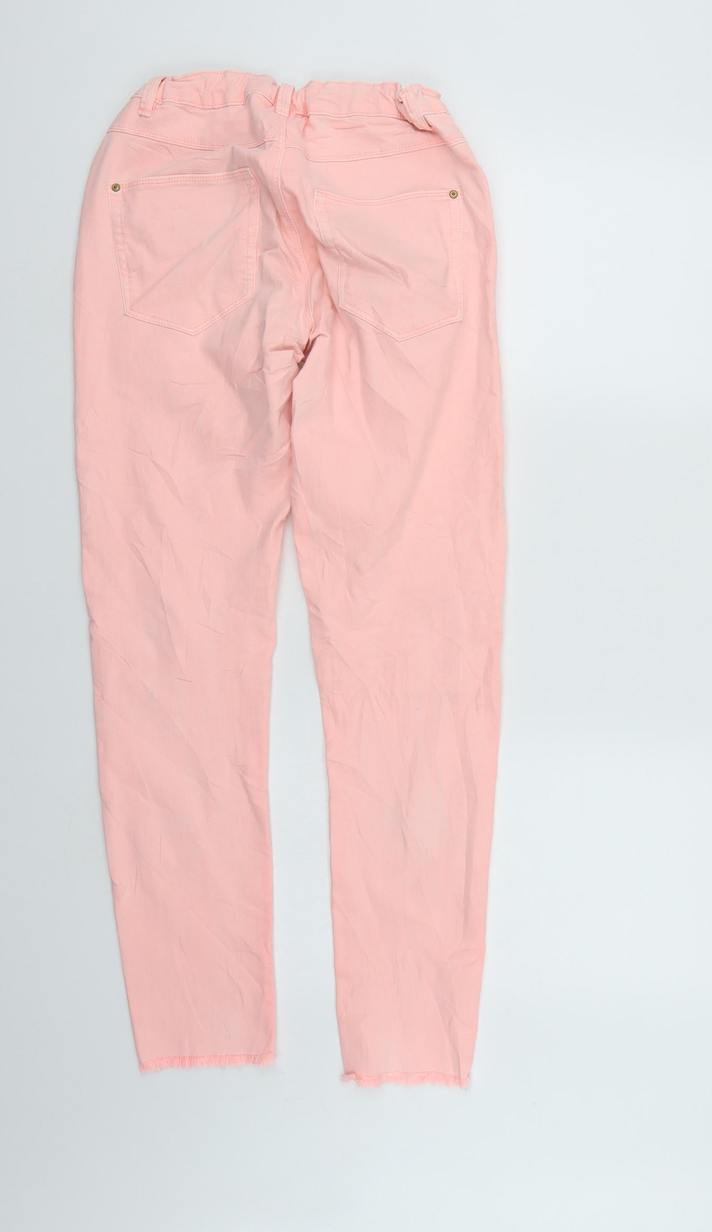 Kappahi Womens Pink  Denim Straight Jeans Size 26 in L28 in - Elastic Waist