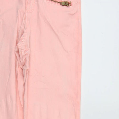 Kappahi Womens Pink  Denim Straight Jeans Size 26 in L28 in - Elastic Waist