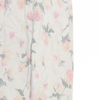 Gaialuna Womens Multicoloured Floral Denim Straight Jeans Size 26 in L24 in
