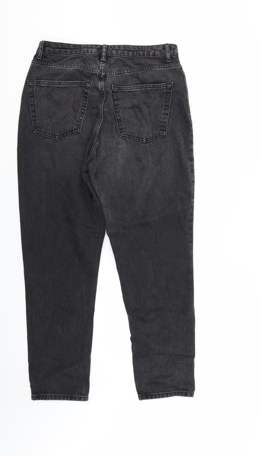 Mens UK Size  Top Shop Regular Fit Straight Black Jeans