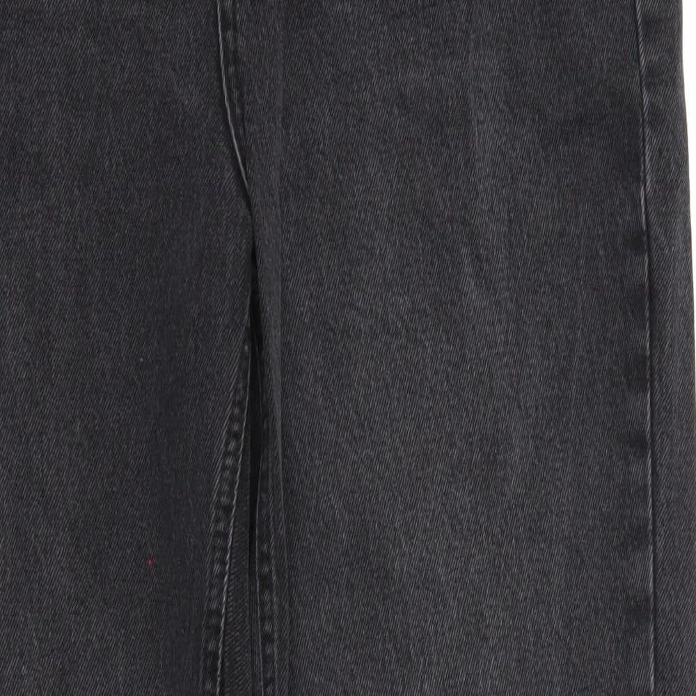 Mens UK Size  Top Shop Regular Fit Straight Black Jeans