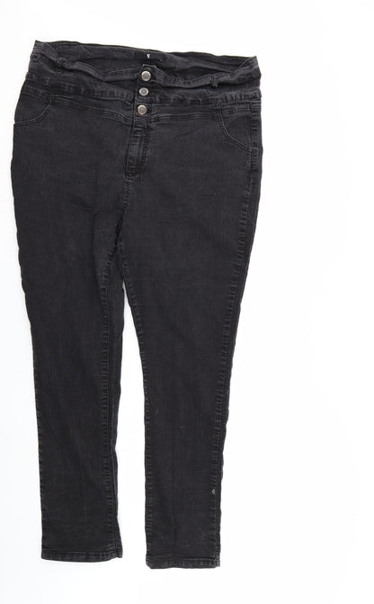 Very Womens Black  Denim Straight Jeans  L28 in