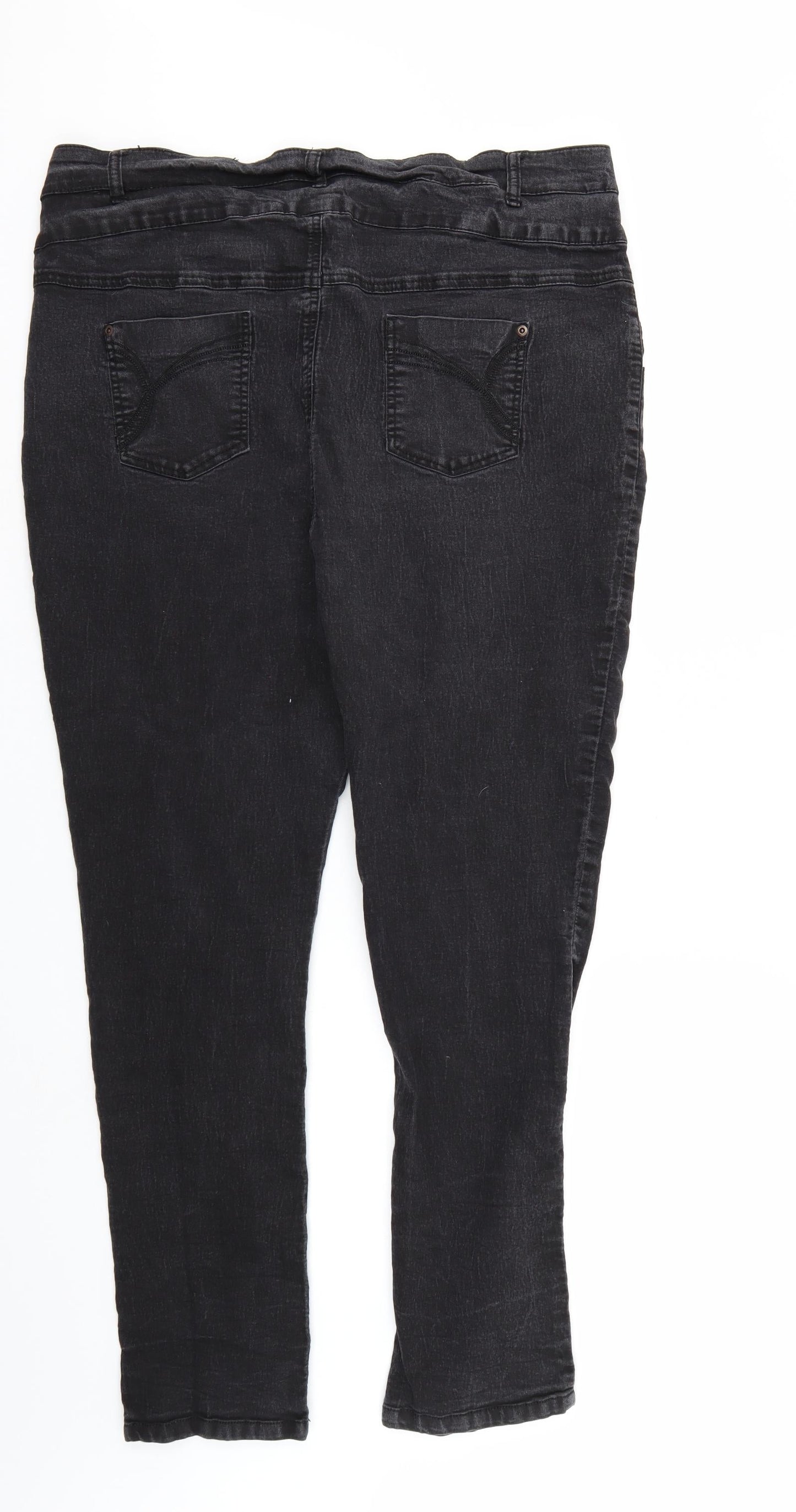 Very Womens Black  Denim Straight Jeans  L28 in