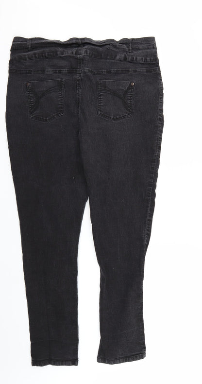 Very Womens Black  Denim Straight Jeans  L28 in