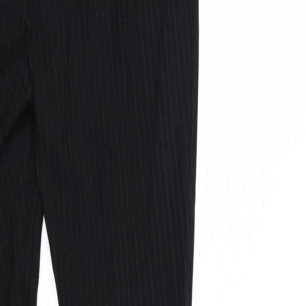Marks & Spencer` Womens Black Striped  Trousers  Size 18 L26 in