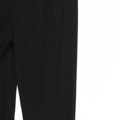 Marks & Spencer` Womens Black Striped  Trousers  Size 18 L26 in
