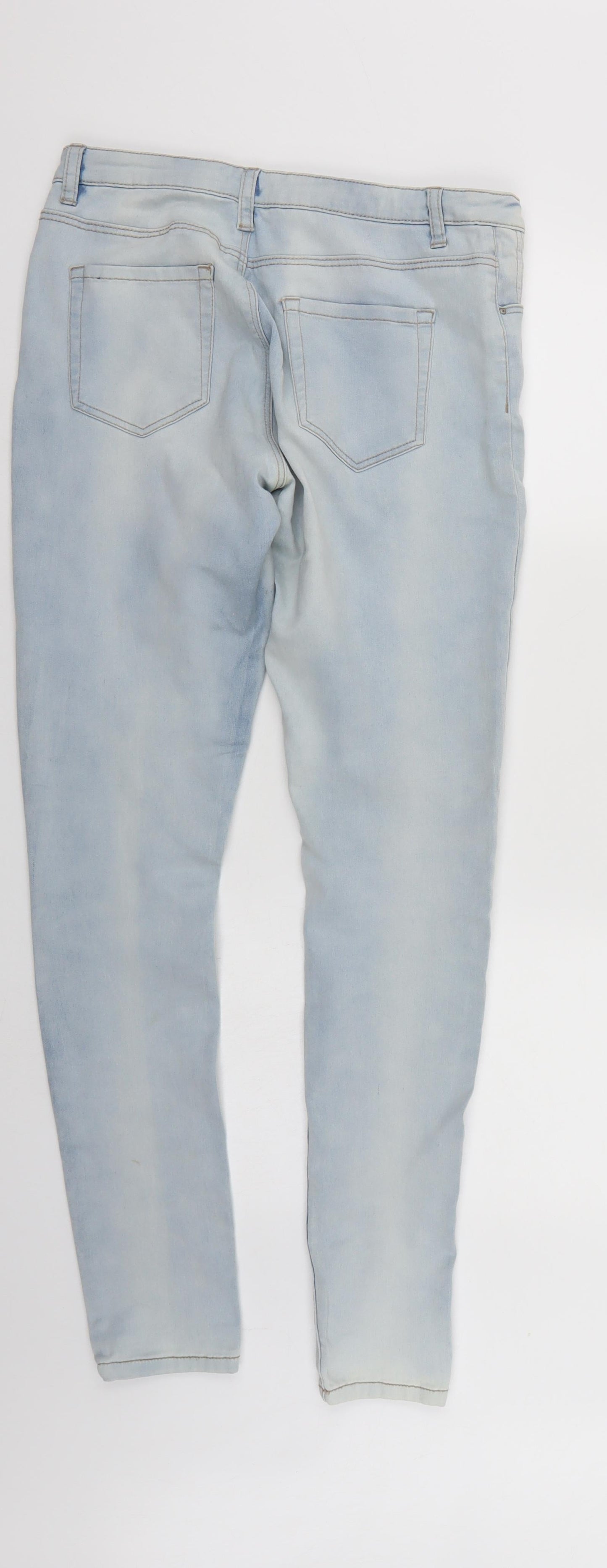 Denim & Co. Womens Blue  Denim Straight Jeans Size 14 L30 in