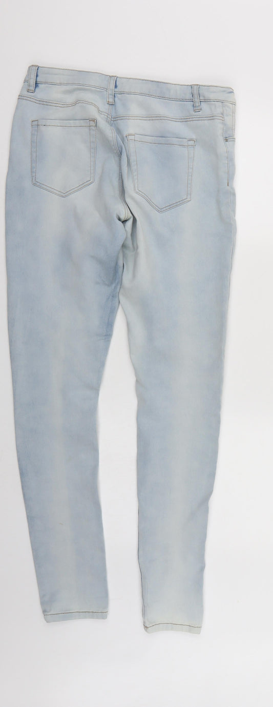 Denim & Co. Womens Blue  Denim Straight Jeans Size 14 L30 in