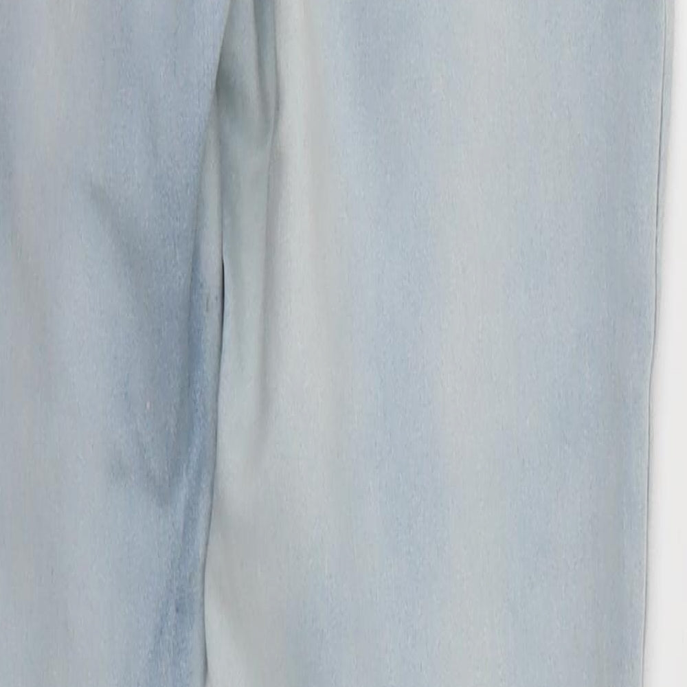 Denim & Co. Womens Blue  Denim Straight Jeans Size 14 L30 in