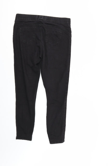 Denim & Co. Womens Black  Denim Straight Jeans Size 14 L27 in