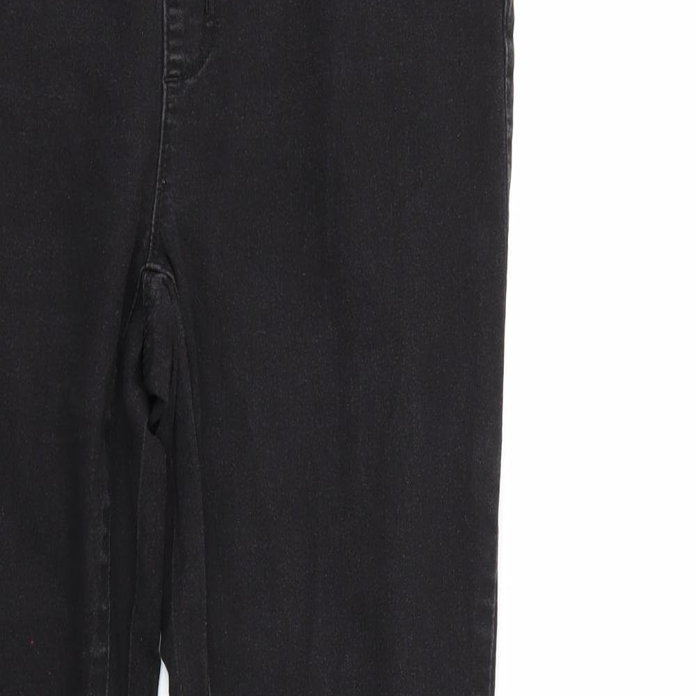 Denim & Co. Womens Black  Denim Straight Jeans Size 14 L27 in