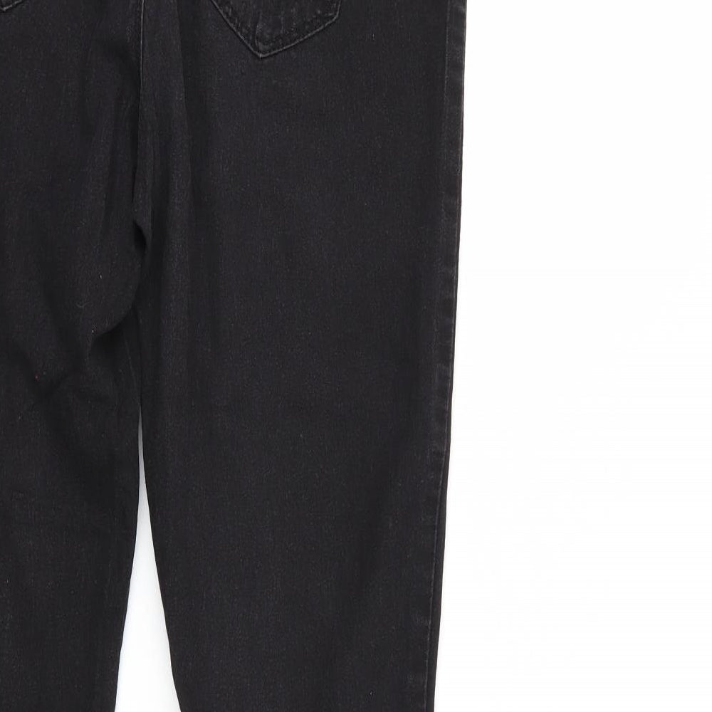 Denim & Co. Womens Black  Denim Straight Jeans Size 14 L27 in