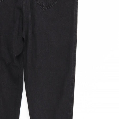 Denim & Co. Womens Black  Denim Straight Jeans Size 14 L27 in