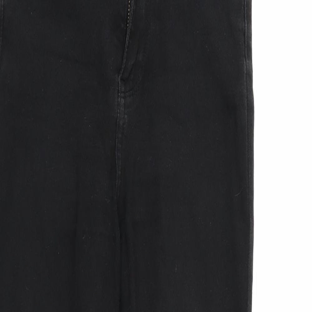 Womens UK Size 6 Toxik3 Regular Fit Straight Black Jeans